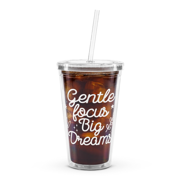 Kawaii Traum Tumbler Klar Plastikbecher mit Strohhalm