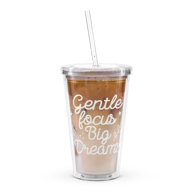 Kawaii Traum Tumbler Klar Plastikbecher mit Strohhalm