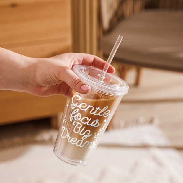 Kawaii Traum Tumbler Klar Plastikbecher mit Strohhalm