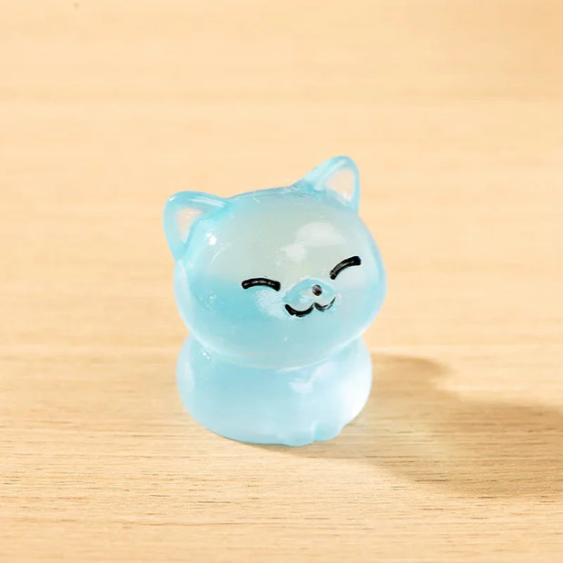 Leuchtende Glückskatze Figur – Glow in the Dark Kätzchen