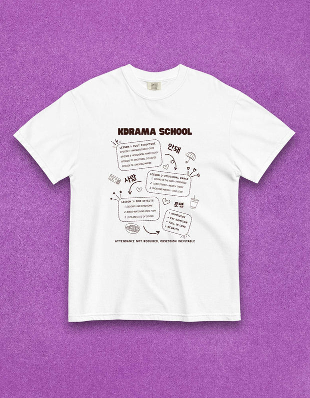 K-Drama Oversize T-Shirt 100% Baumwolle – Leichtes Fan Geschenk