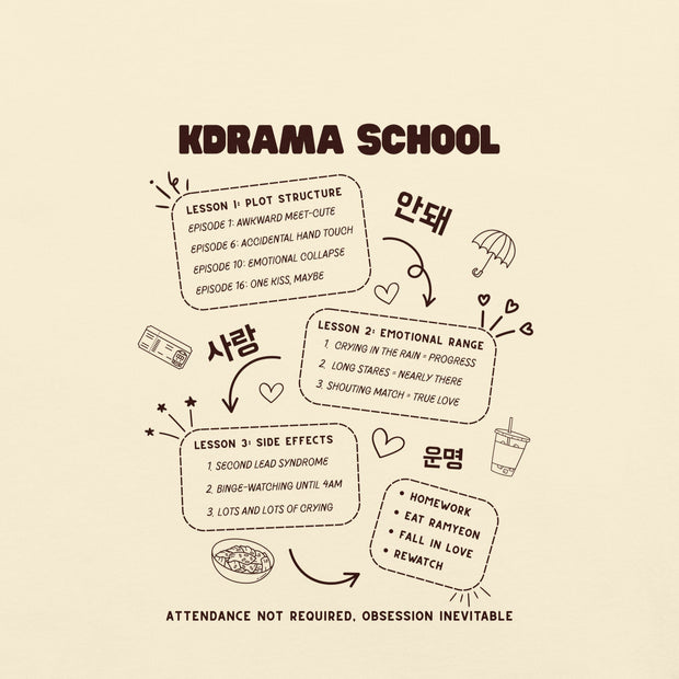 K-Drama Oversize T-Shirt 100% Baumwolle – Leichtes Fan Geschenk