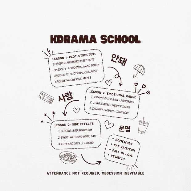 K-Drama Oversize T-Shirt 100% Baumwolle – Leichtes Fan Geschenk