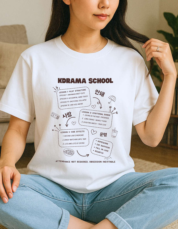 K-Drama Oversize T-Shirt 100% Baumwolle – Leichtes Fan Geschenk
