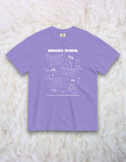 K-Drama Oversize T-Shirt 100% Baumwolle Lila/Schwarz