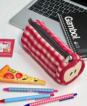 Kawaii Apfel Stickerei Federmäppchen / Münzbörse