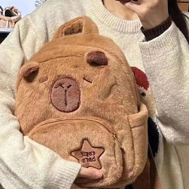Kawaii Capybara Plüschrucksack – Niedlicher Rucksack