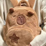 Kawaii Capybara Plüschrucksack – Niedlicher Rucksack