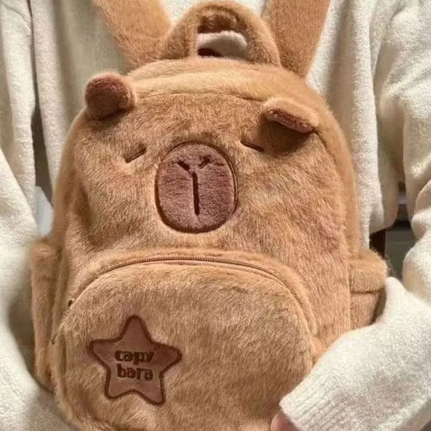 Kawaii Capybara Plüschrucksack – Niedlicher Rucksack