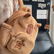 Kawaii Capybara Plüschrucksack – Niedlicher Rucksack