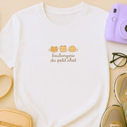 Kawaii Katzenbrot T-Shirt Damen 100% Baumwolle