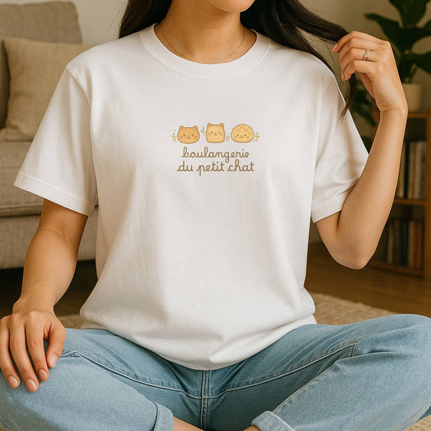 Kawaii Katzenbrot T-Shirt Damen 100% Baumwolle
