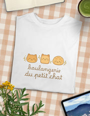 Kawaii Katzenbrot T-Shirt Damen 100% Baumwolle