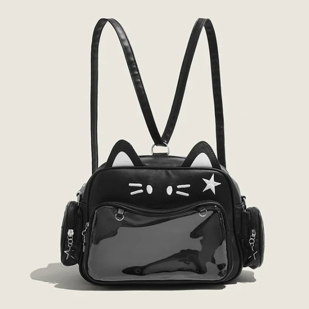 Kawaii Katze Ita Rucksack – Transparente Tasche