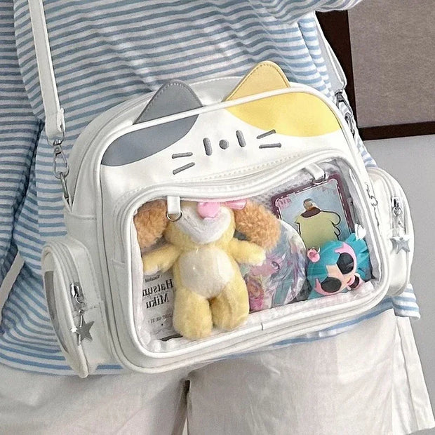 Kawaii Katze Ita Rucksack – Transparente Tasche