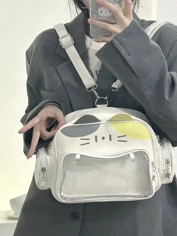 Kawaii Katze Ita Rucksack – Transparente Tasche