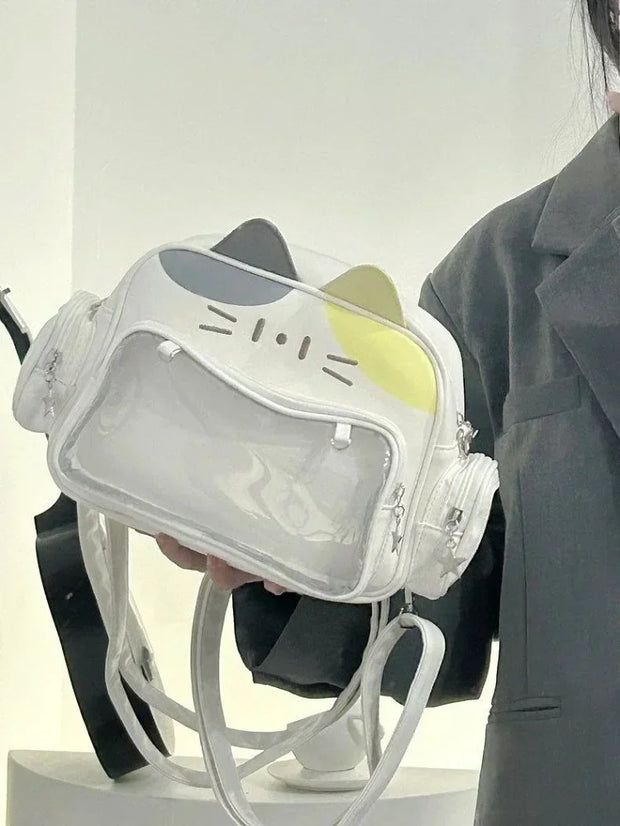Kawaii Katze Ita Rucksack – Transparente Tasche