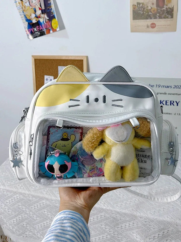 Kawaii Katze Ita Rucksack – Transparente Tasche
