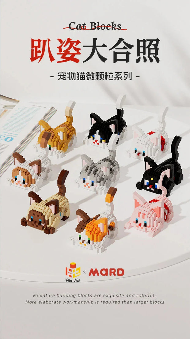Kawaii Katzen Mini Bausteine DIY Figur