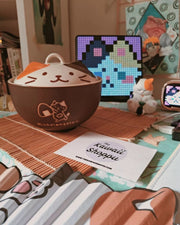 Kawaii Katzen Ramen Schüssel mit Deckel