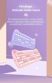 Kawaii Katzen Wireless Tastatur & Maus Set – Niedliches Design
