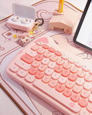 Kawaii Katzen Wireless Tastatur & Maus Set – Niedliches Design