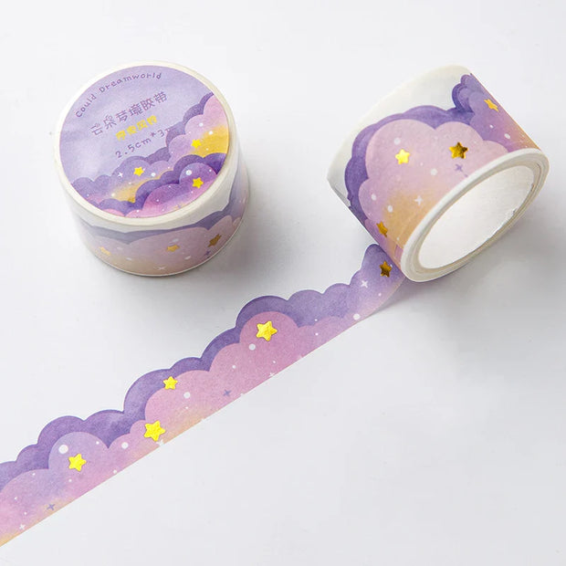 Kawaii Wolken Washi Tape – Koreanische Schreibwaren für DIY & Journale