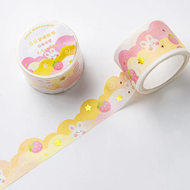 Kawaii Wolken Washi Tape – Koreanische Schreibwaren für DIY & Journale