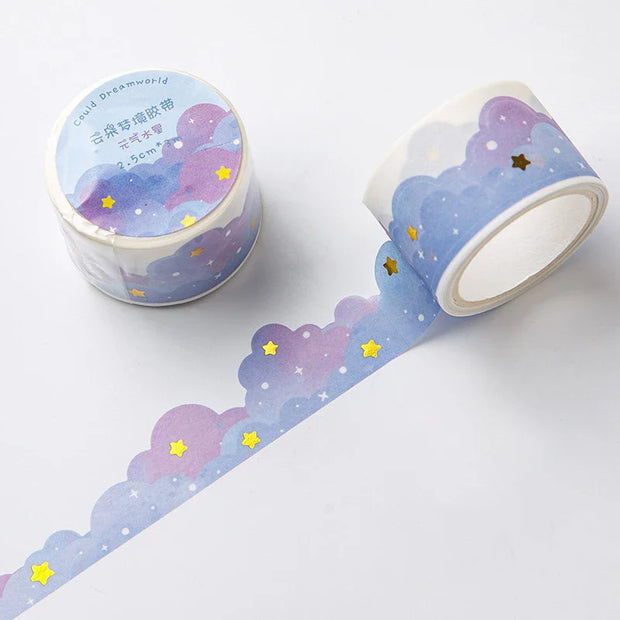 Kawaii Wolken Washi Tape – Koreanische Schreibwaren für DIY & Journale