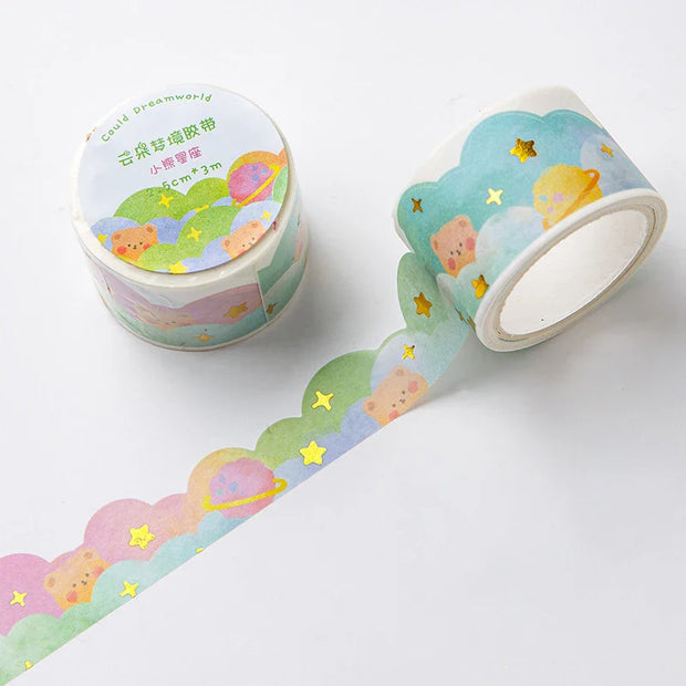 Kawaii Wolken Washi Tape – Koreanische Schreibwaren für DIY & Journale