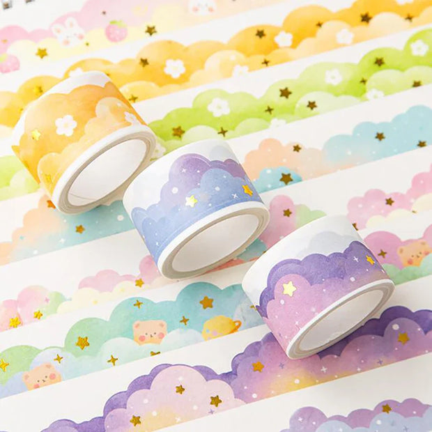 Kawaii Wolken Washi Tape – Koreanische Schreibwaren für DIY & Journale