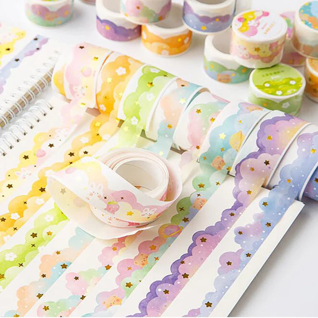 Kawaii Wolken Washi Tape – Koreanische Schreibwaren für DIY & Journale