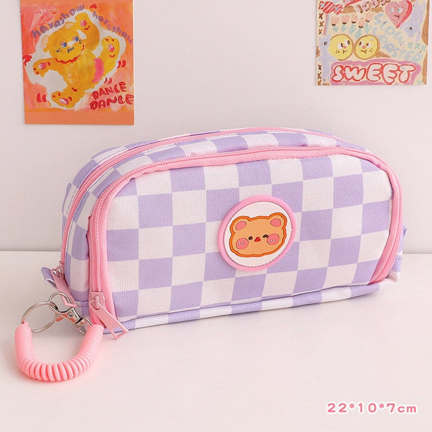 Kawaii Bär Mäppchen – Süße Schultasche aus Leinwand