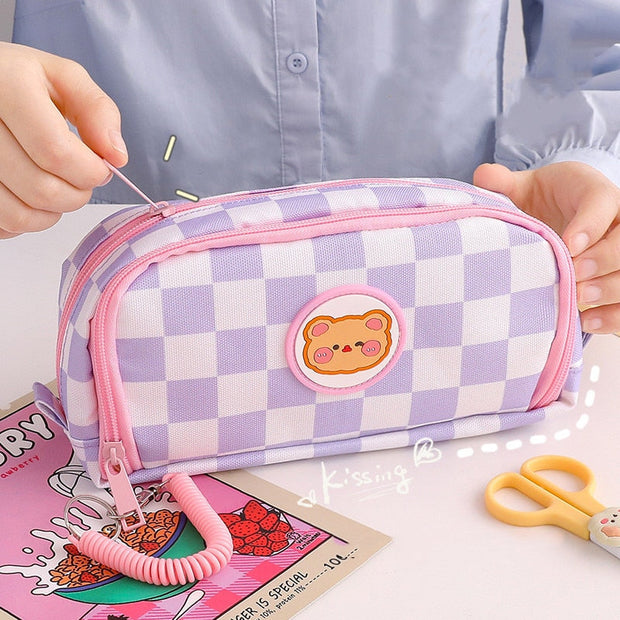 Kawaii Bär Mäppchen – Süße Schultasche aus Leinwand