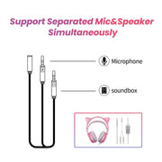 Kawaii Katzenohr Gaming Kopfhörer 3,5mm – Niedliches Headset