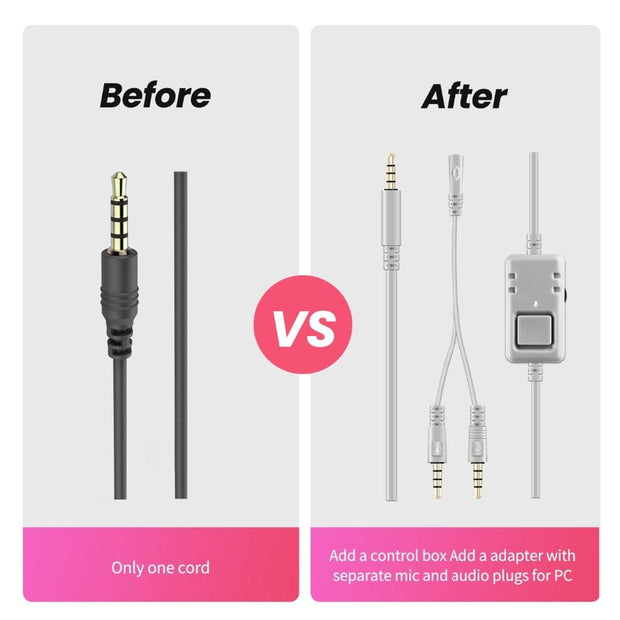 Kawaii Katzenohr Gaming Kopfhörer 3,5mm – Niedliches Headset