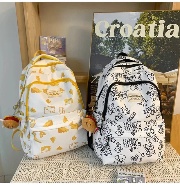 Kawaii Rucksack mit Süßem Druck – Niedlicher Schulrucksack
