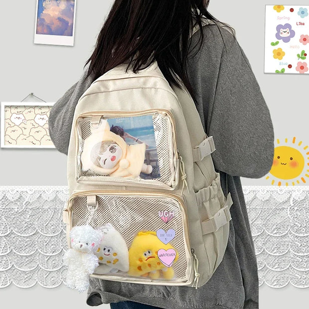 Kawaii ITA Rucksack – Transparenter Großraum Schulrucksack