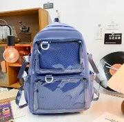 Kawaii ITA Rucksack – Transparenter Großraum Schulrucksack