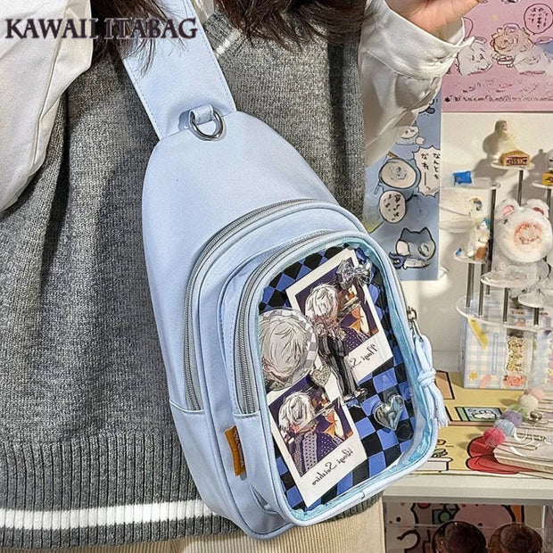 Kawaii ITA Rucksack – Plüschtier Tasche mit Sichtfenster