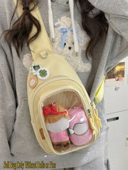 Kawaii ITA Rucksack – Plüschtier Tasche mit Sichtfenster