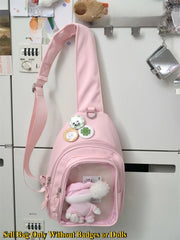 Kawaii ITA Rucksack – Plüschtier Tasche mit Sichtfenster