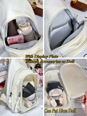 Kawaii ITA Rucksack – Plüschtier Tasche mit Sichtfenster