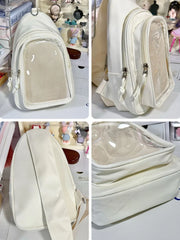 Kawaii ITA Rucksack – Plüschtier Tasche mit Sichtfenster