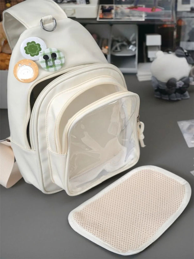 Kawaii ITA Rucksack – Plüschtier Tasche mit Sichtfenster