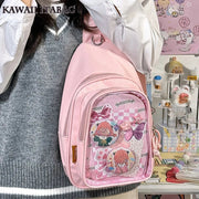 Kawaii ITA Rucksack – Plüschtier Tasche mit Sichtfenster