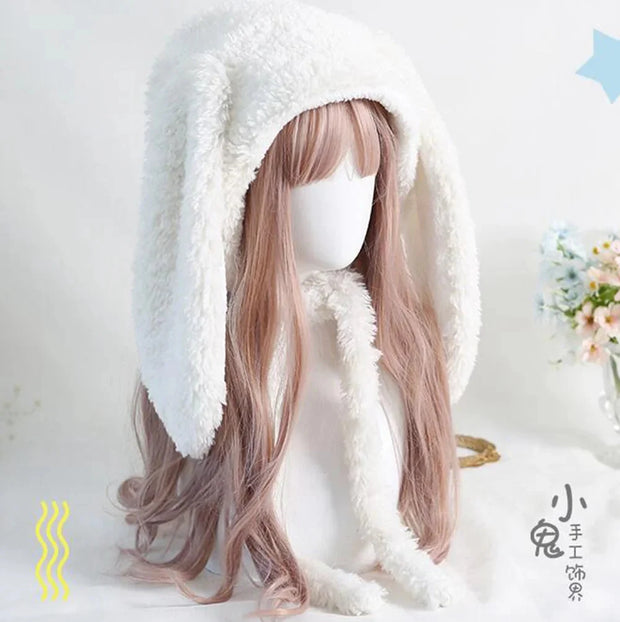 Kawaii Loppy Häschen Plüschmütze – Flauschige Wintermütze