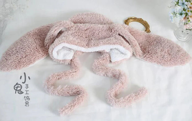 Kawaii Loppy Häschen Plüschmütze – Flauschige Wintermütze