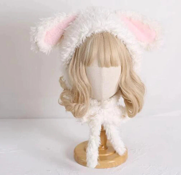 Kawaii Loppy Häschen Plüschmütze – Flauschige Wintermütze