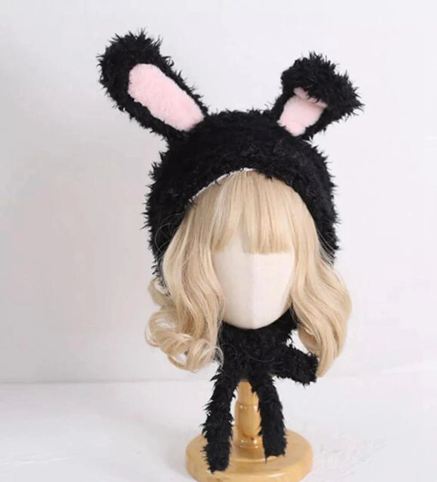 Kawaii Loppy Häschen Plüschmütze – Flauschige Wintermütze